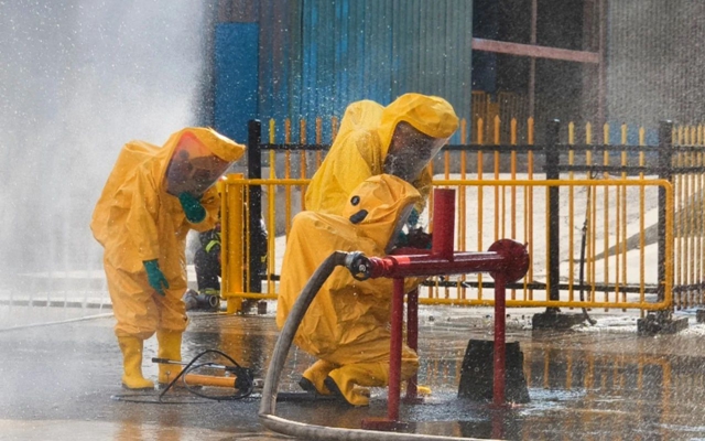 內蒙古宜化開展危險化學品泄漏事故應急演練(圖1)