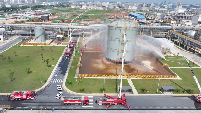 新宜化工開展危化品安全生產事故應急演練